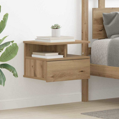 Berkfield Floating Nightstand Artisan Oak 40X31X27 Cm Engineered Wood - image 1