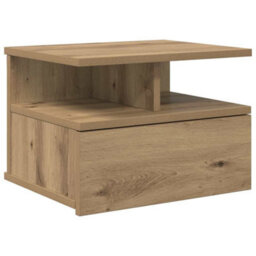 Berkfield Floating Nightstand Artisan Oak 40X31X27 Cm Engineered Wood - thumbnail 2