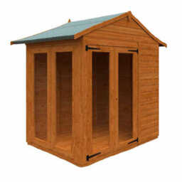 Buttercup Farm 4X6 Flex Apex Full Pane Summerhouse 12mm Flex - L123.8 X W175 X H23.32 Cm - Solid Wood/softwood/pine - Burnt Orange