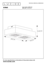 Lucide Xirax Modern Ceiling Spotlight - Led Dim To Warm - Gu10 - 2X5W 2200K/3000K - White - thumbnail 6
