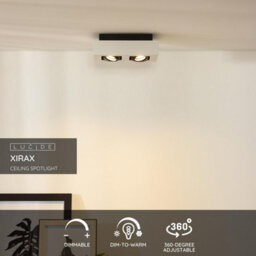 Lucide Xirax Modern Ceiling Spotlight - Led Dim To Warm - Gu10 - 2X5W 2200K/3000K - White - thumbnail 2