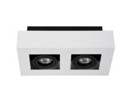 Lucide Xirax Modern Ceiling Spotlight - Led Dim To Warm - Gu10 - 2X5W 2200K/3000K - White - thumbnail 3