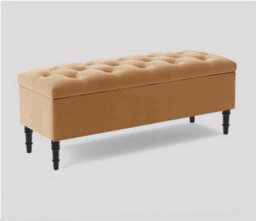 180Cm Swiss Chesterfield Ottoman Storage Bench- Plush Velvet Shoe Bench - Mink Upholstery Footstool With Storage - thumbnail 3