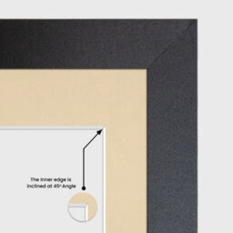 AK Frames 20X14 Black Sleek Multi Photo Frame With Ivory Mount - Holds 2 Apertures (2X) A4 Photos - thumbnail 7