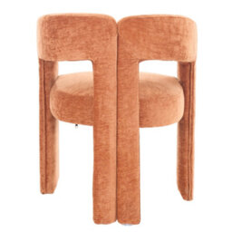 Living And Home Orange Chenille Upholstered Accent Chair - thumbnail 4