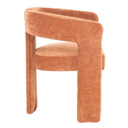 Living And Home Orange Chenille Upholstered Accent Chair - thumbnail 3