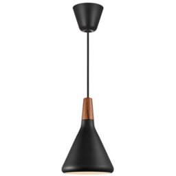 Nordlux Dftp Nori 18 Indoor Dining Living Kitchen Hallway Pendant In Black (Diam) 18Cm - thumbnail 2