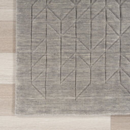 Grey Geometric Modern Wool Rug For Living Room Bedroom & Dining Room-259Cm X 351Cm - thumbnail 6