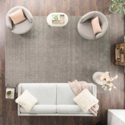 Grey Geometric Modern Wool Rug For Living Room Bedroom & Dining Room-259Cm X 351Cm - thumbnail 3