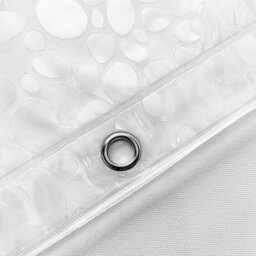 Neel Blue 3D Effect Pebbles Printed Pvc Clear Shower Curtains, 180Cm X 200Cm - thumbnail 5