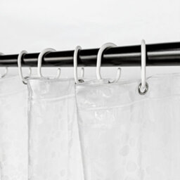Neel Blue 3D Effect Pebbles Printed Pvc Clear Shower Curtains, 180Cm X 200Cm - thumbnail 2