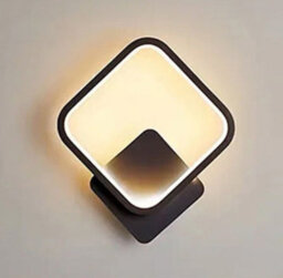Led Wall Lamp Bedroom Light Nordic Modern Black Aluminum 25X30Cm - thumbnail 2