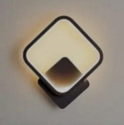 Led Wall Lamp Bedroom Light Nordic Modern Black Aluminum 25X30Cm - thumbnail 4