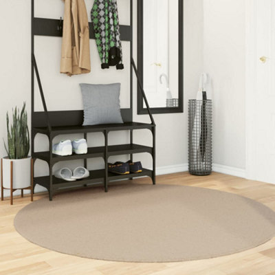 Berkfield Rug Huarte Short Pile Soft And Washable Sand Size  160 Cm - image 1