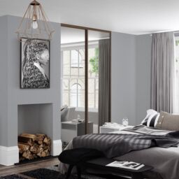 Spacepro Classic 1 Panel Mirrored Carini Walnut Effect Framed Sliding Wardrobe Door (H)2220mm (W)610mm - thumbnail 3