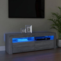 Berkfield Tv Cabinet With Led Lights Grey Sonoma 120X35X40 Cm - thumbnail 1