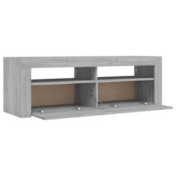 Berkfield Tv Cabinet With Led Lights Grey Sonoma 120X35X40 Cm - thumbnail 4