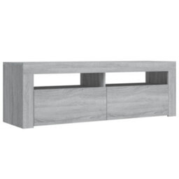 Berkfield Tv Cabinet With Led Lights Grey Sonoma 120X35X40 Cm - thumbnail 3