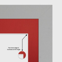 AK Frames 50X20Cm Light Grey Modern Multi Photo Frame With Crimson Mount - Holds 4 Apertures (4X) 6X4 Photos - thumbnail 7