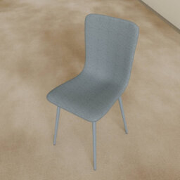 Urbn-Living Urbnliving Modern Dining Chairs Padded Scoop Back Chunky Weave Fabric Metal Legs Set Of 6 - thumbnail 4