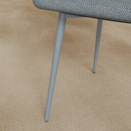 Urbn-Living Urbnliving Modern Dining Chairs Padded Scoop Back Chunky Weave Fabric Metal Legs Set Of 6 - thumbnail 5