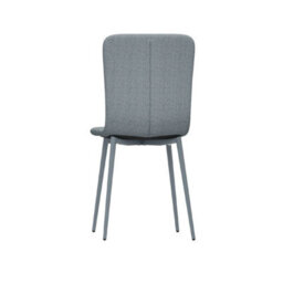 Urbn-Living Urbnliving Modern Dining Chairs Padded Scoop Back Chunky Weave Fabric Metal Legs Set Of 6 - thumbnail 8