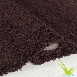 STALWART Modern Shaggy Rug - 5Cm Thick Pile, Non-Slip, Soft Touch Carpet - Washable Area Rugs (Brown, 80X150 Cm) - thumbnail 2