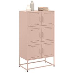 Berkfield Sideboard Pink 68.5X38.5X123.5 Cm Steel - thumbnail 4