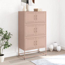 Berkfield Sideboard Pink 68.5X38.5X123.5 Cm Steel - thumbnail 3
