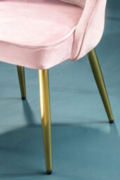 Orsina Dusky Pink Velvet Dining Chair, Mid-Century Modern Pink And Gold Velvet Dining Chairs, Luxury Dining Chair - thumbnail 6