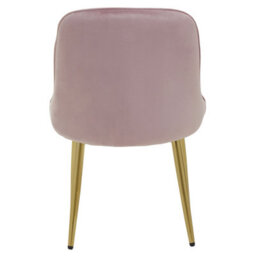 Orsina Dusky Pink Velvet Dining Chair, Mid-Century Modern Pink And Gold Velvet Dining Chairs, Luxury Dining Chair - thumbnail 4