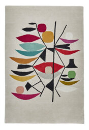 Beige Luxurious Modern Wool Abstract Rug For Bedroom & Living Room-120Cm X 170Cm - thumbnail 9