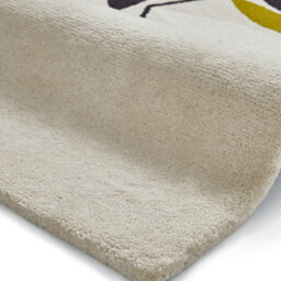 Beige Luxurious Modern Wool Abstract Rug For Bedroom & Living Room-120Cm X 170Cm - thumbnail 2