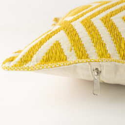 Mustard Diamonds Classic Cushion Cover 30X50Cm Handmade Cotton Cover - thumbnail 4