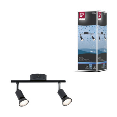 Paulmann 66751 Carolina Spotlight Ip44 Max. 2X10W Dimmable Ceiling Spotlight Anthracite, Chrome Ceiling Lamp Metal - image 1