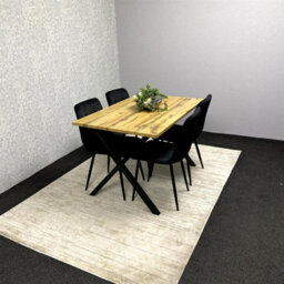 Kosy Koala Modern Dining Table Set With 4 Black Velvet Chairs Dining Room Furniture - thumbnail 5