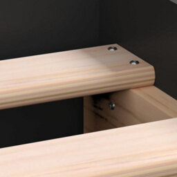 Berkfield Bed Frame With Headboard And Footboard Black 90X200 Cm - thumbnail 9