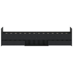 Berkfield Bed Frame With Headboard And Footboard Black 90X200 Cm - thumbnail 7