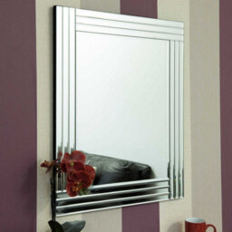 Mirroroutlet Oakley All Glass Triple Edge Bevelled Mirror 68 X 58 Cm - thumbnail 1