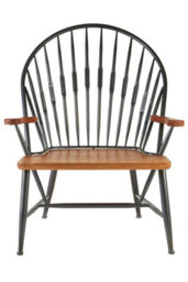 Orsina Vintage Inspired Walnut Wood And Metal Armchair, Rustic Appeal Occasional Armchair, Durable Armchair - thumbnail 6
