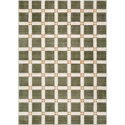 Livabliss La Luna-Modern Green Off-White Grey Brown Graphic Living Dining Bedroom Rug 200 X 275 Cm Easy Care, Non Shedding - thumbnail 2