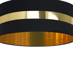 Milagro Palmira Ceiling Lamp Black/gold 1Xe27 Hand Made Designer Lamp Crafted From Matt Black Fabric With Luxurious Gold Detail - thumbnail 3