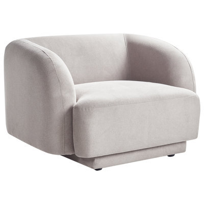 Beliani Armchair Skjanes Fabric Light Grey - image 1