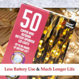 Outdoor Copper Wire Lights(50) - Warm White- Christmas Lights - thumbnail 6