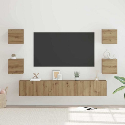 Berkfield Tv Cabinet 7 Pcs Artisan Oak 60 X 30 X 30 Cm Engineered Wood - image 1