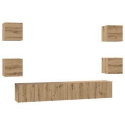 Berkfield Tv Cabinet 7 Pcs Artisan Oak 60 X 30 X 30 Cm Engineered Wood - thumbnail 2