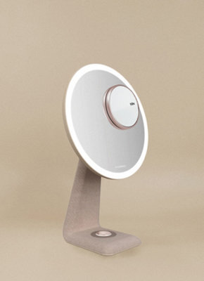 Cosmic Vanity Mirror And Lamp, X10 Magnifying Magnetic Handheld Mirror, Adjustable Front And Rear Led Lighting, Pink, Essentials - image 1