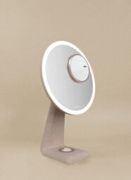 Cosmic Vanity Mirror And Lamp, X10 Magnifying Magnetic Handheld Mirror, Adjustable Front And Rear Led Lighting, Pink, Essentials - thumbnail 1