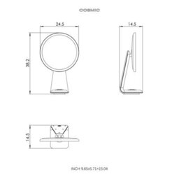 Cosmic Vanity Mirror And Lamp, X10 Magnifying Magnetic Handheld Mirror, Adjustable Front And Rear Led Lighting, Pink, Essentials - thumbnail 6