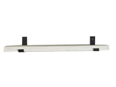 Garden Troughs and Planters Rustic Reclaimed Scaffold Board Shelf - White Finish - 60Cm With Brackets & Fixings - image 1